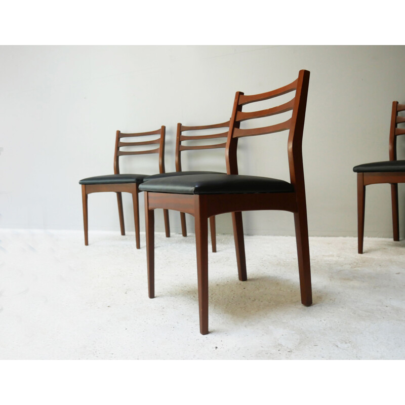 2 vintage solid teak chairs, modern, 1960