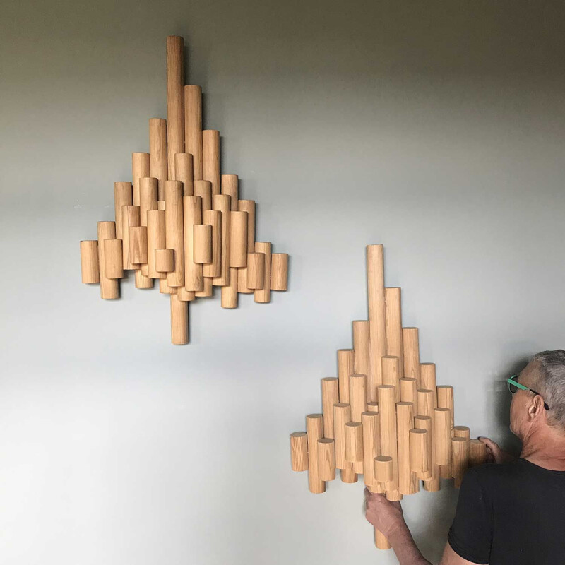 Wooden sculpture for wall decoration