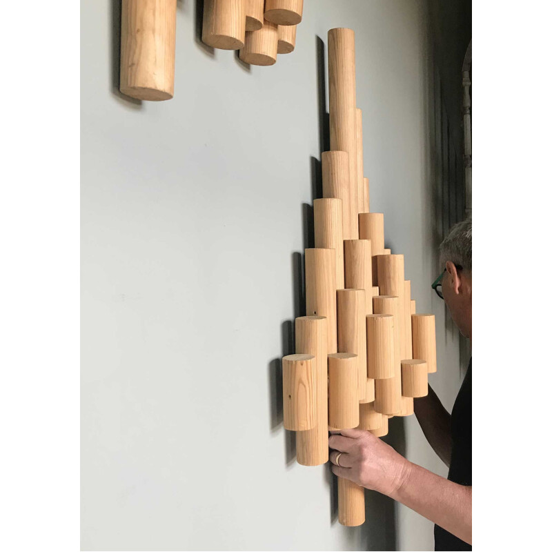 Wooden sculpture for wall decoration