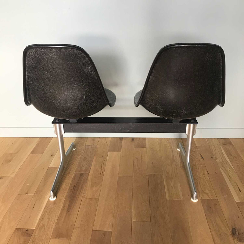 Vintage Waiting Benche by Charles Eames for Vitra 1950