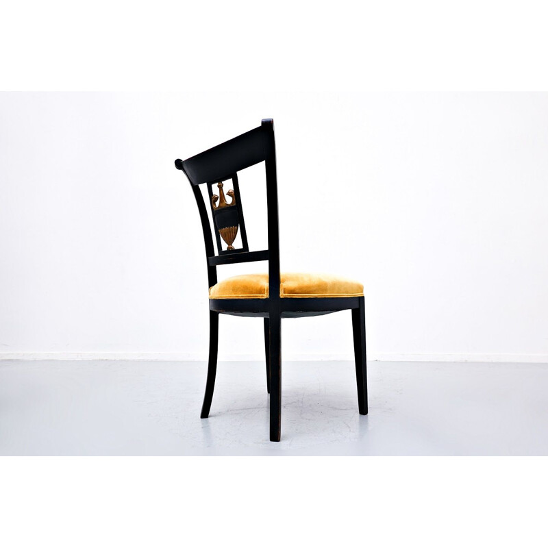 Mid-century set of 12 Empire style dining chair