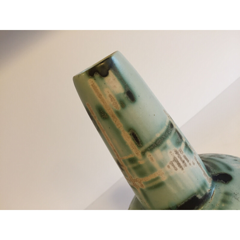 Vase céramique vintage à motifs abstraits par Jacques BLIN, 1950