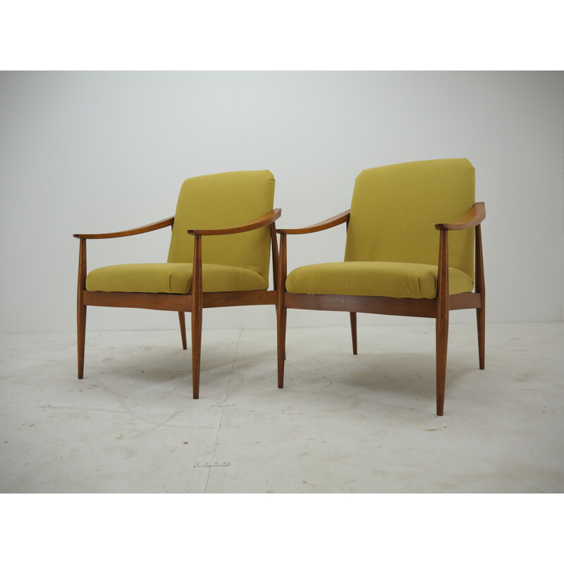 Pair of midcentury armchairs, Czechoslovakia 1960s