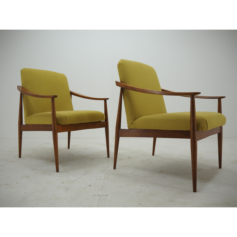 Pair of midcentury armchairs, Czechoslovakia 1960s