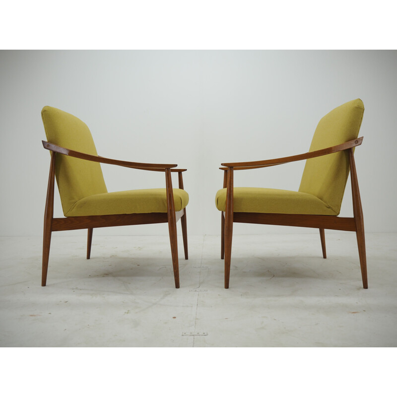 Pair of midcentury armchairs, Czechoslovakia 1960s