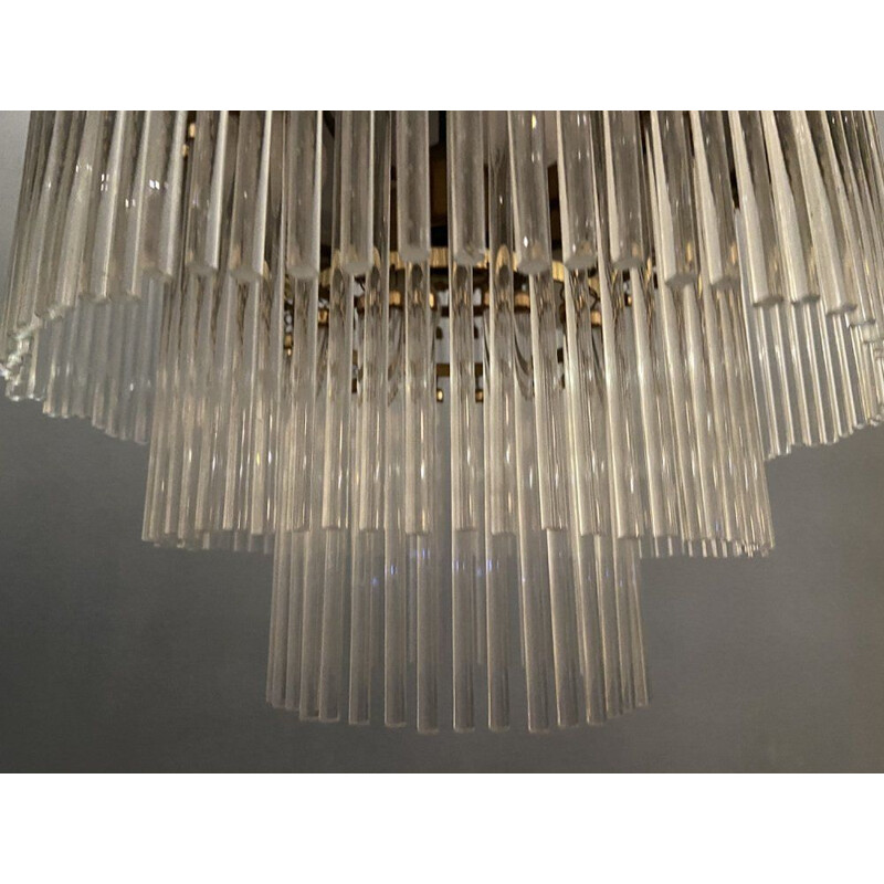 Vintage Murano glass Rod chandelier, 1970s