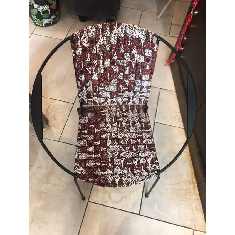 Wax patterned vintage armchair in cotton
