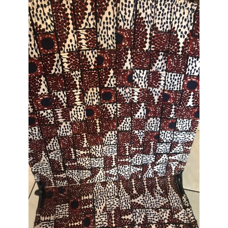 Wax patterned vintage armchair in cotton