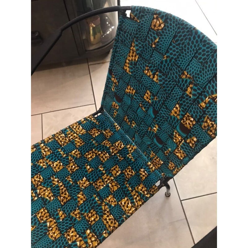 Fauteuil à motif wax type africain