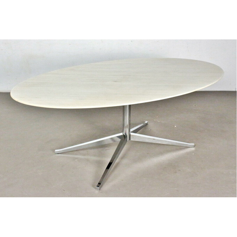 Grande table vintage en marbre Calacatta de Florence Knoll, 1960