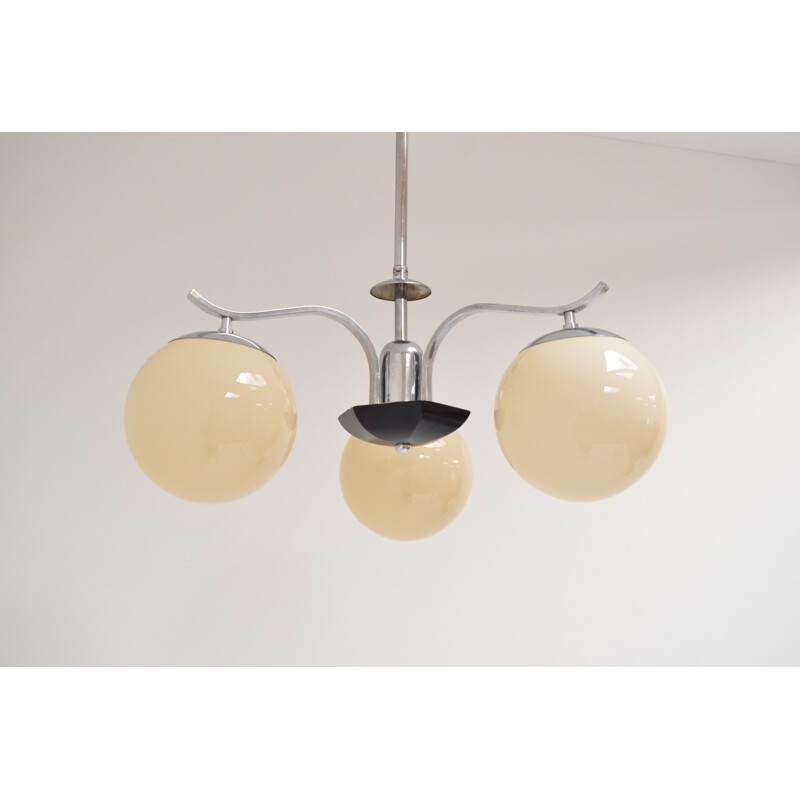 Mid-century Art Deco chandelier, Czechoslovakia 1930's