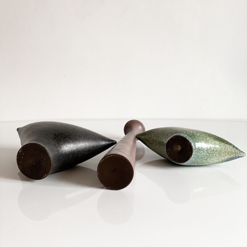 3 vintage vases by Studio Keramik, Germany 1960's