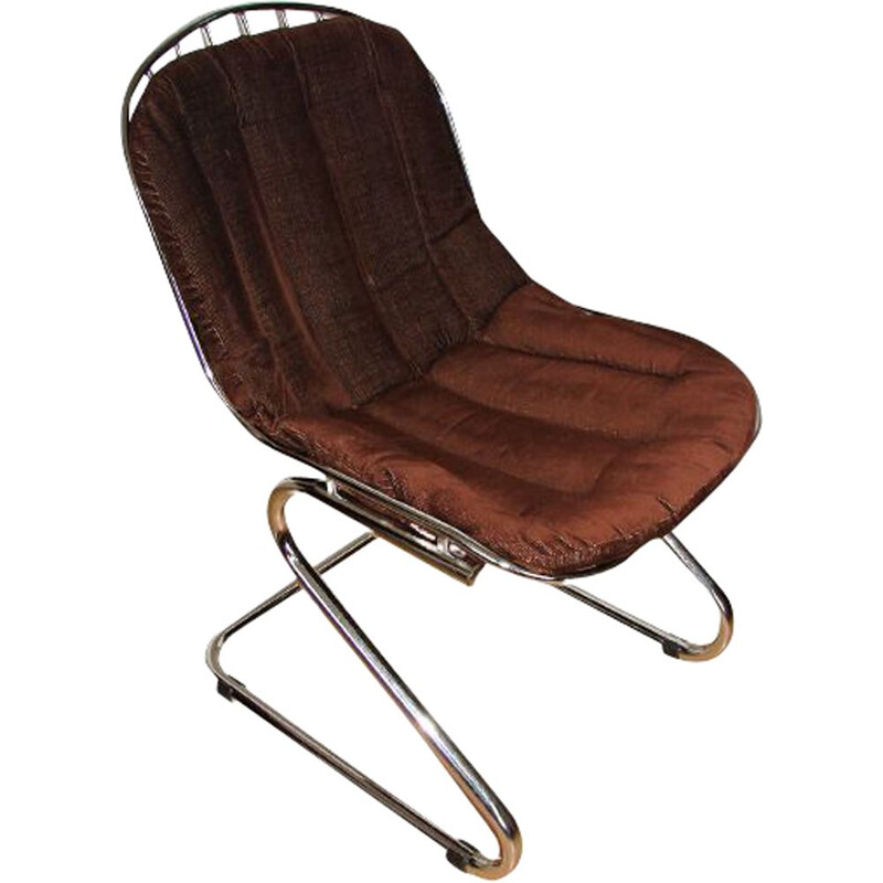 Chaise chromée vintage de Gastone Rivaldi pour Rima, Italie 1970