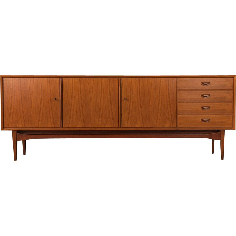 Vintage scandinavian solid wood design sideboard, 1960s