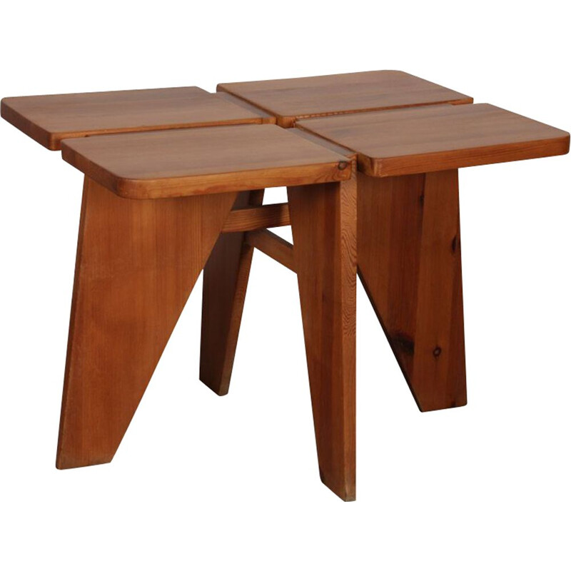 Vintage wooden table, Czechoslovakia 1960