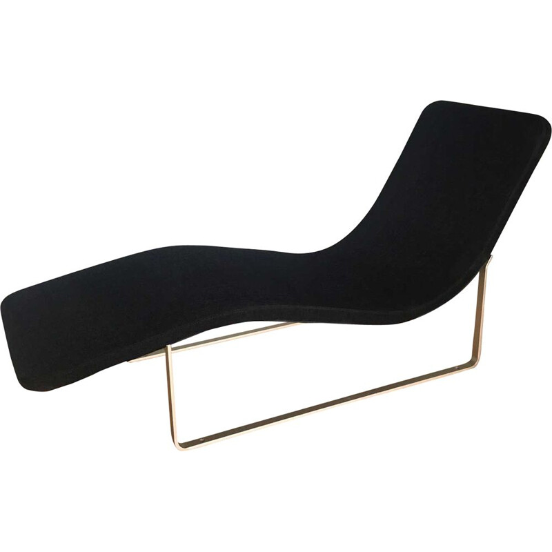 Black vintage chaise longue, 1980