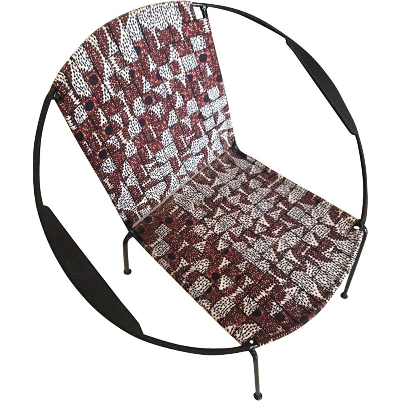 Wax patterned vintage armchair in cotton