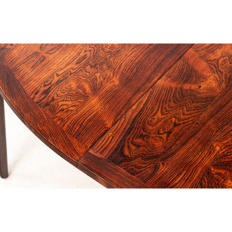 CJ Rosegaarden danish mid-century rosewood extensions dining table