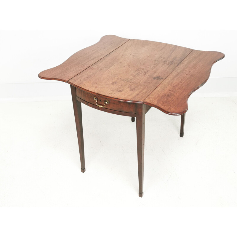 Mid-century mahogany royal crown stamped Pembroke table 