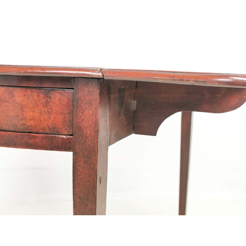 Mid-century mahogany royal crown stamped Pembroke table 