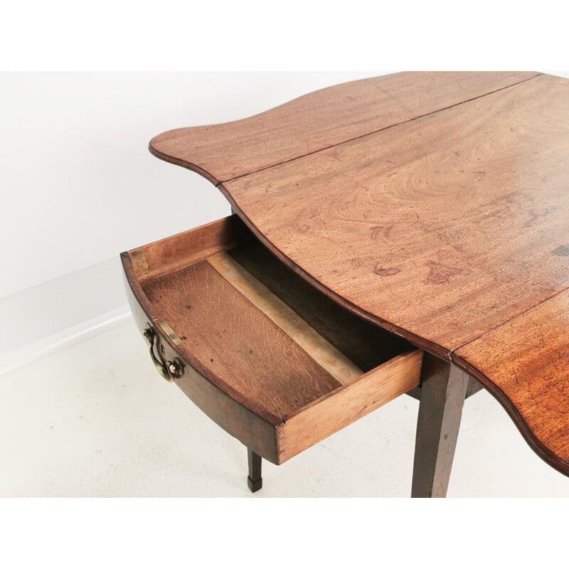 Mid-century mahogany royal crown stamped Pembroke table 