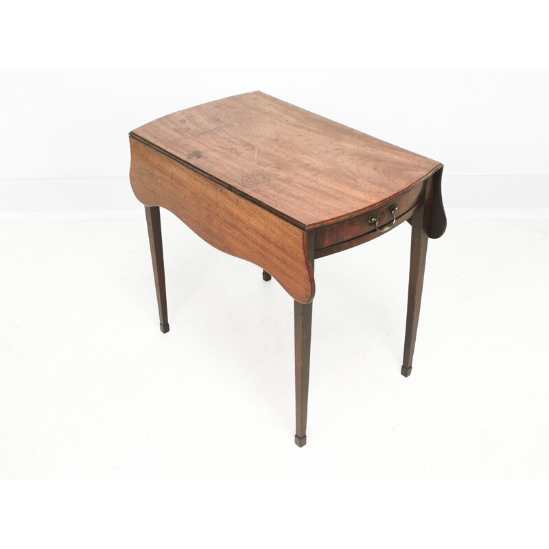 Mid-century mahogany royal crown stamped Pembroke table 