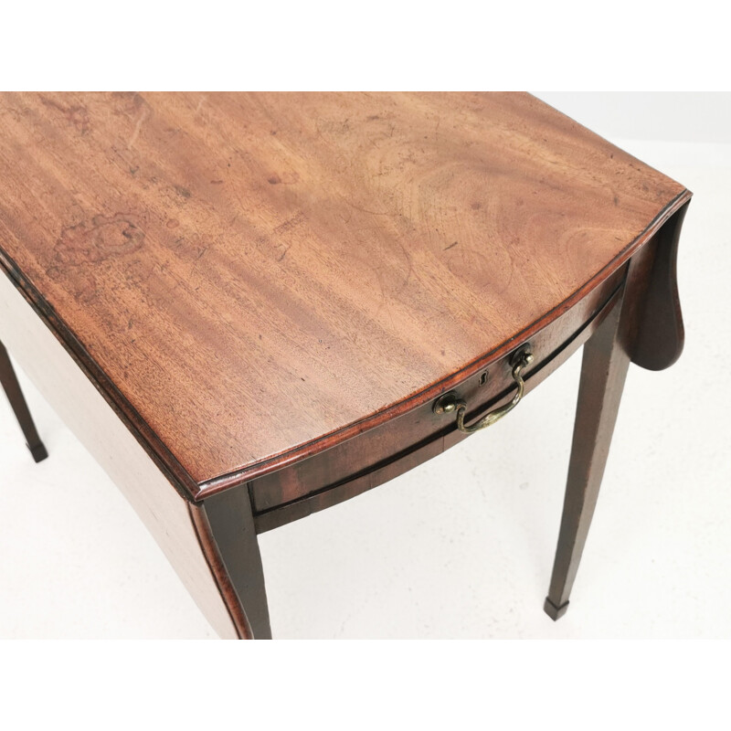 Mid-century mahogany royal crown stamped Pembroke table 