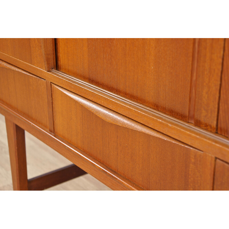 Mid-century danish sideboard highboard in teak by E.W. Bach for Sejling Skabe, 1960s