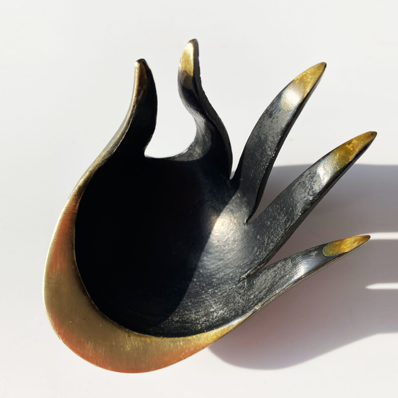 Vintage ashtray in patinated bronze by Herta Baller, Austria 1960s