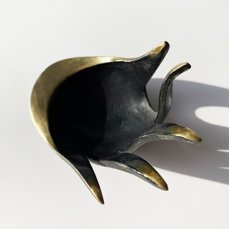 Vintage ashtray in patinated bronze by Herta Baller, Austria 1960s