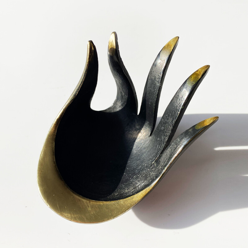 Vintage ashtray in patinated bronze by Herta Baller, Austria 1960s