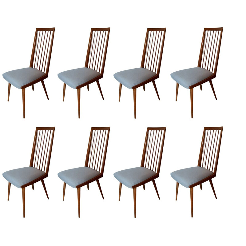 Mid century set of 8 chairs, Germany 1970s