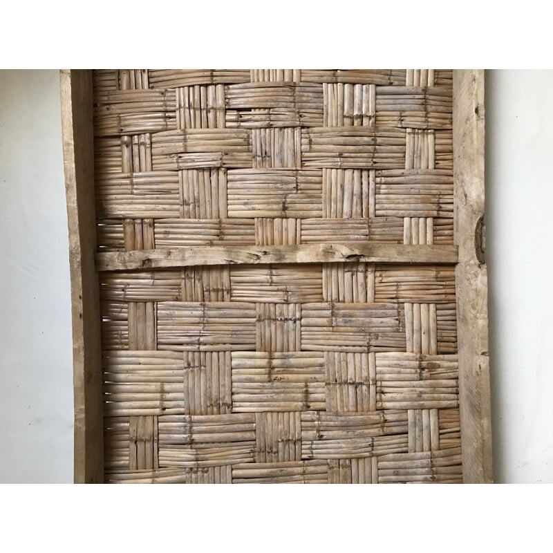 Vintage handgemaakte bamboe reling