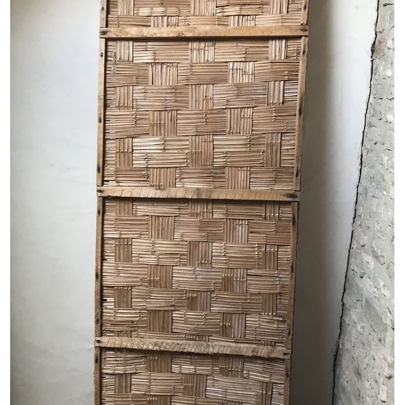 Vintage handgemaakte bamboe reling