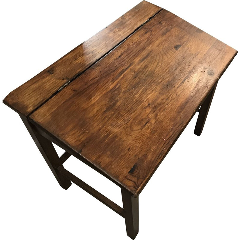 Vintage wooden school desk