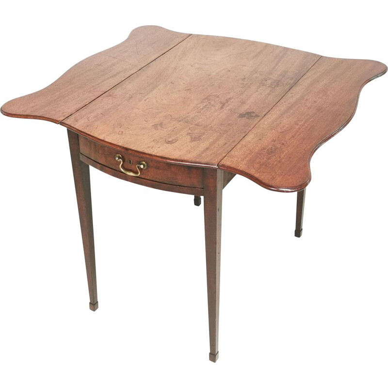 Mid-century mahogany royal crown stamped Pembroke table 