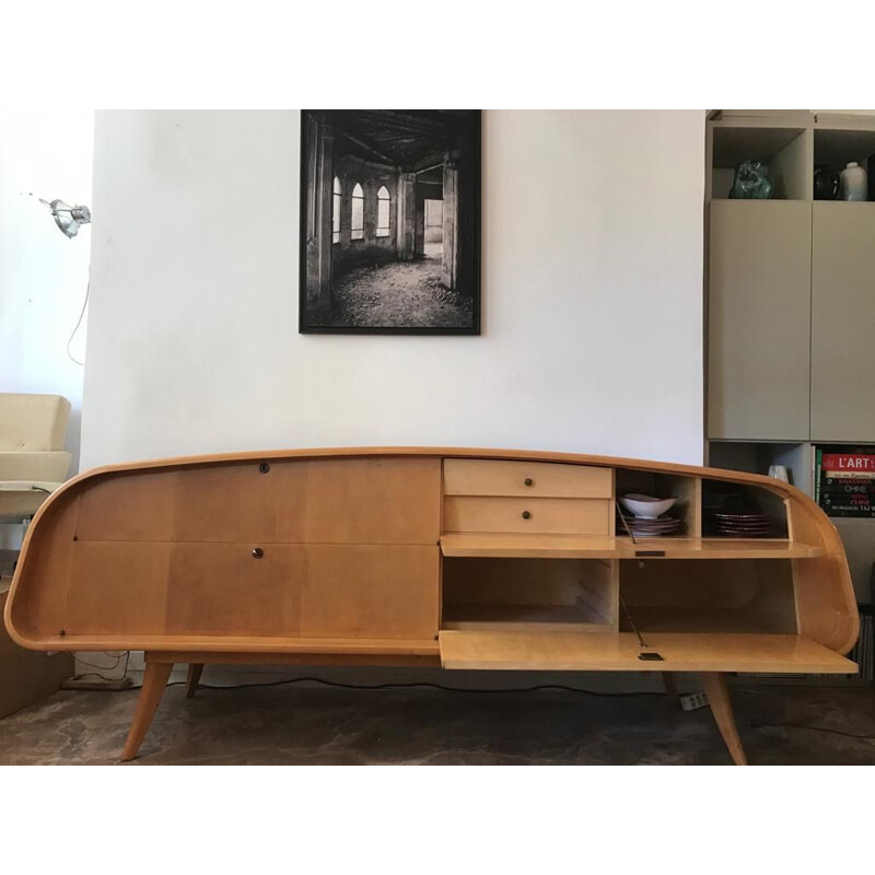 Vintage 4-door sideboard, unique piece, 1960