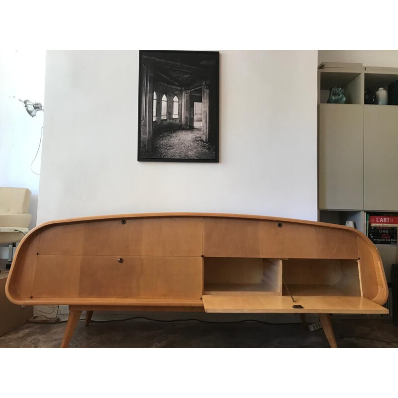 Credenza vintage a 4 ante, pezzo unico, 1960