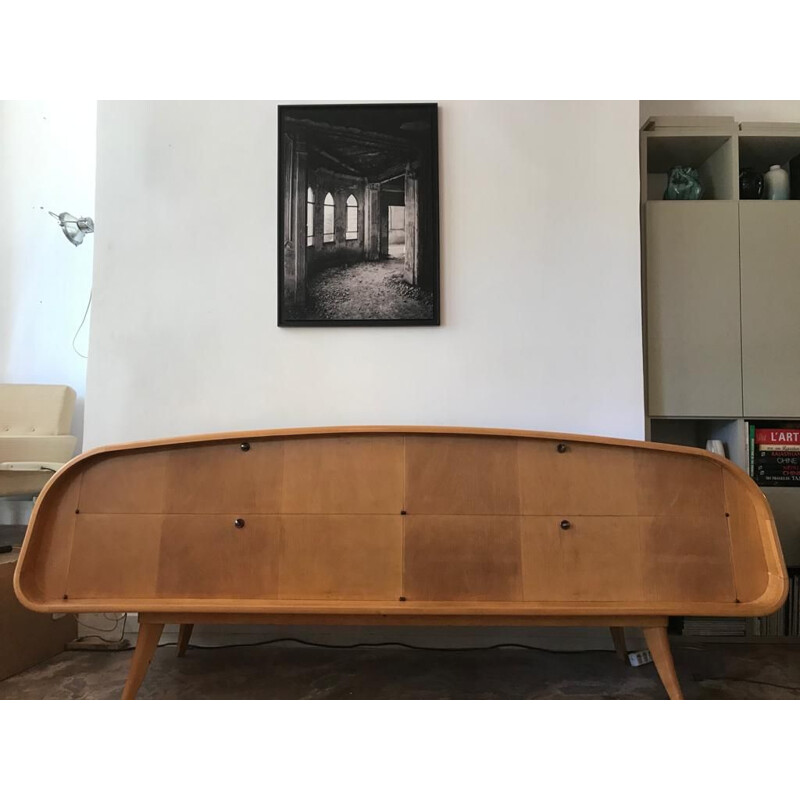 Credenza vintage a 4 ante, pezzo unico, 1960