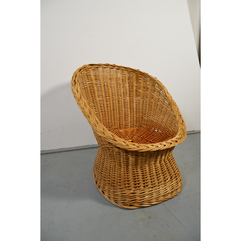 Sedia per bambini in rattan - 1950