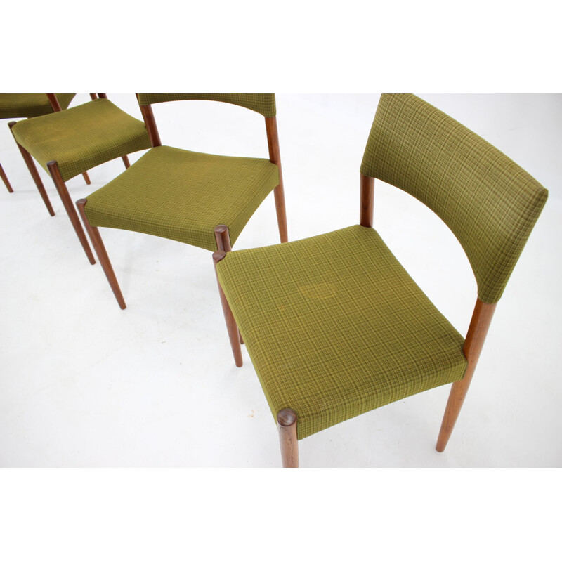 Set of 4 teak dining chairs vintage by Ejner Larsen & Aksel Bender-Madsen, 1960s