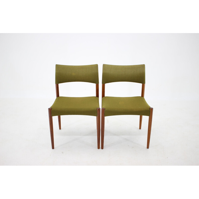 Set van 4 vintage teakhouten stoelen van Ejner Larsen