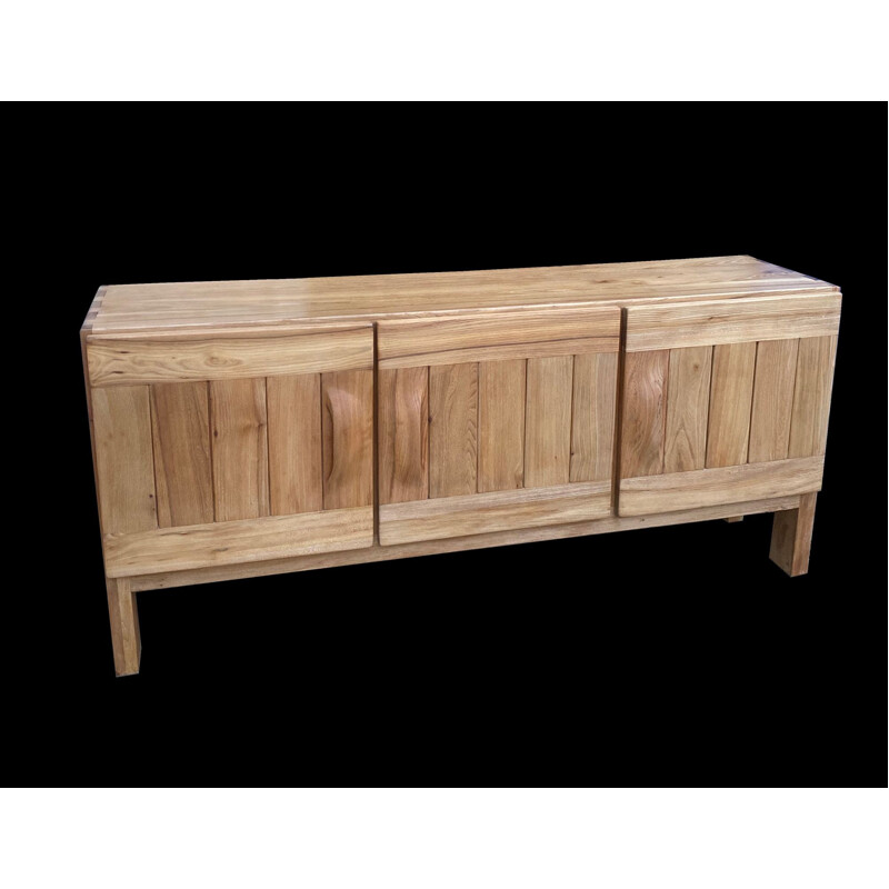 Vintage elm sideboard by Roland Haeusler for Regain, 1970s