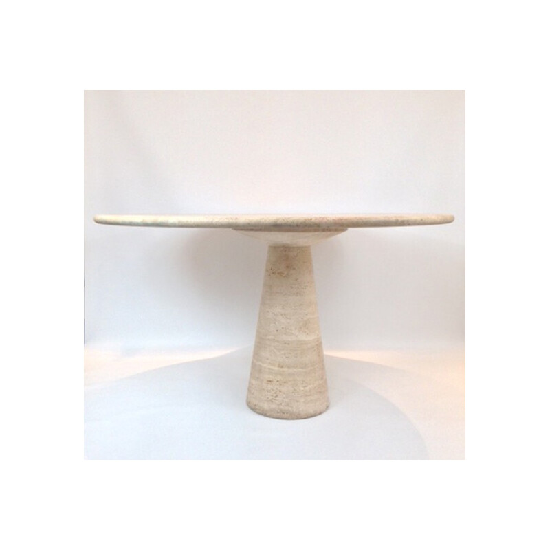 Dining table en travertine, Angelo MANGIAROTTI - 1970s