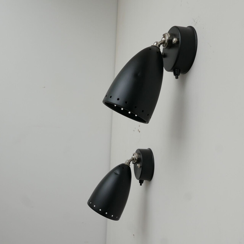 Pair of adjustable vintage wall sconces