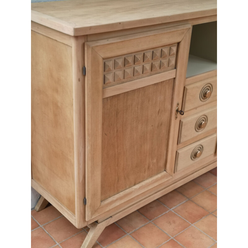 Modernist vintage sideboard with 2 doors and 3 drawers