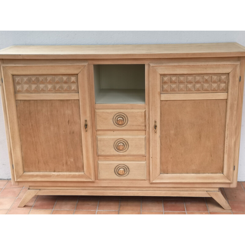 Modernist vintage sideboard with 2 doors and 3 drawers