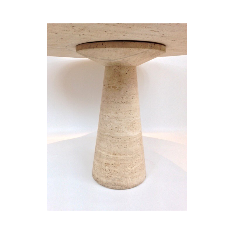 Dining table en travertine, Angelo MANGIAROTTI - 1970s