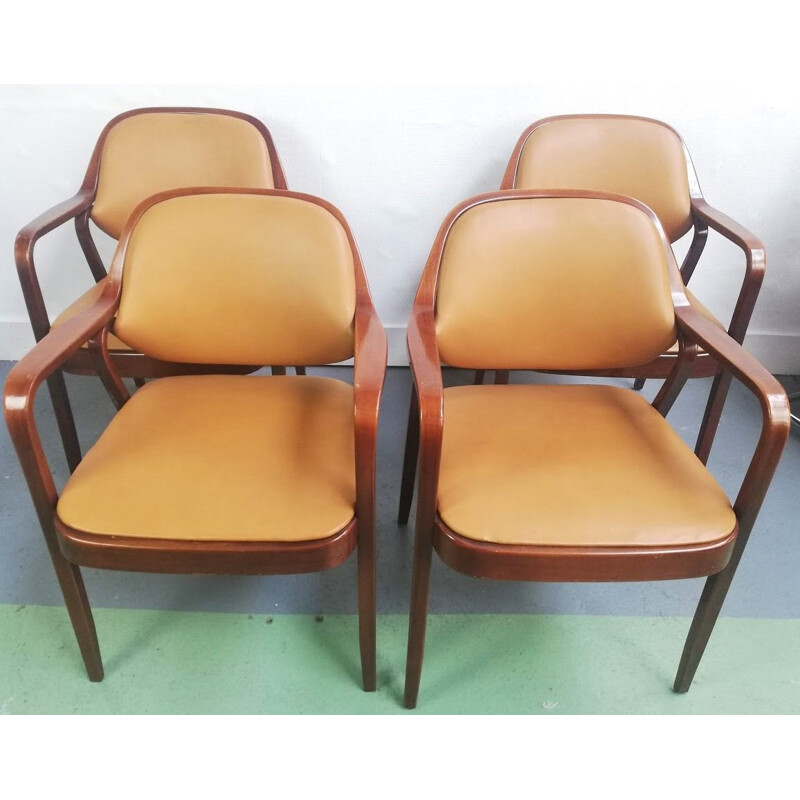 Ensemble de 4 chaises d'appoint vintage "1105" par Don Petitt pour Knoll