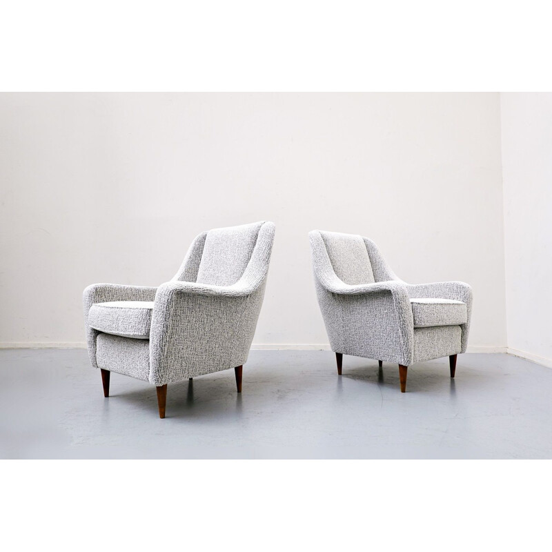 Pair of mid century armchairs, Italy 1950s